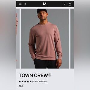 Municipal Town Crew, Mauve, Size Large